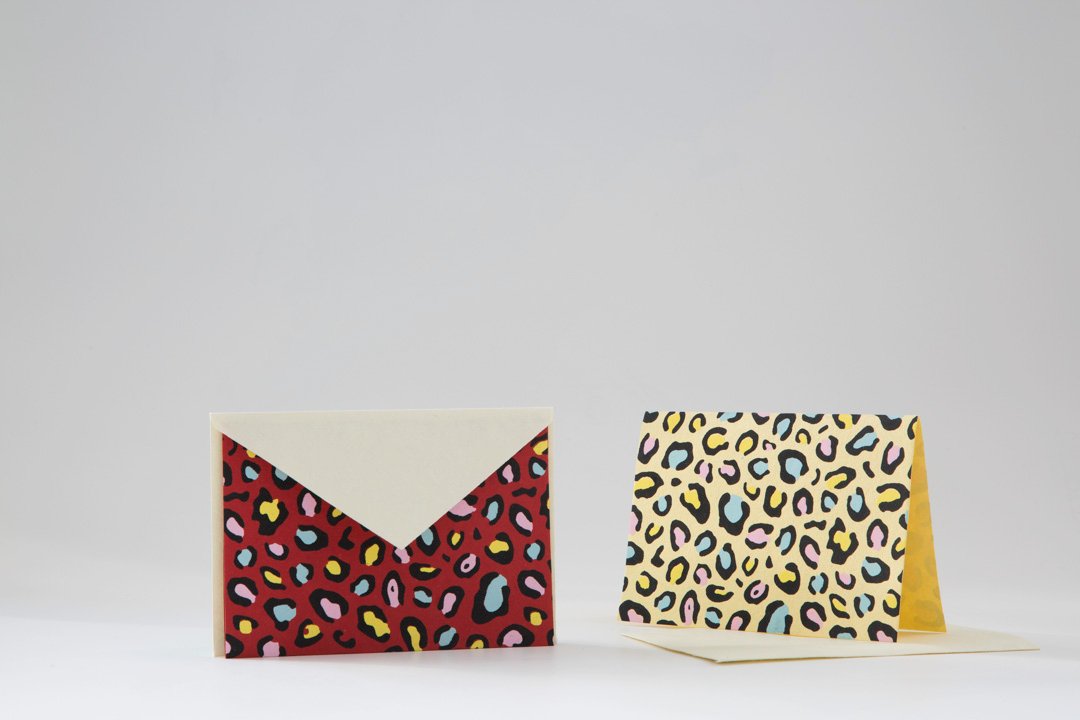 Grußkarte mit Umschlag, Leopard