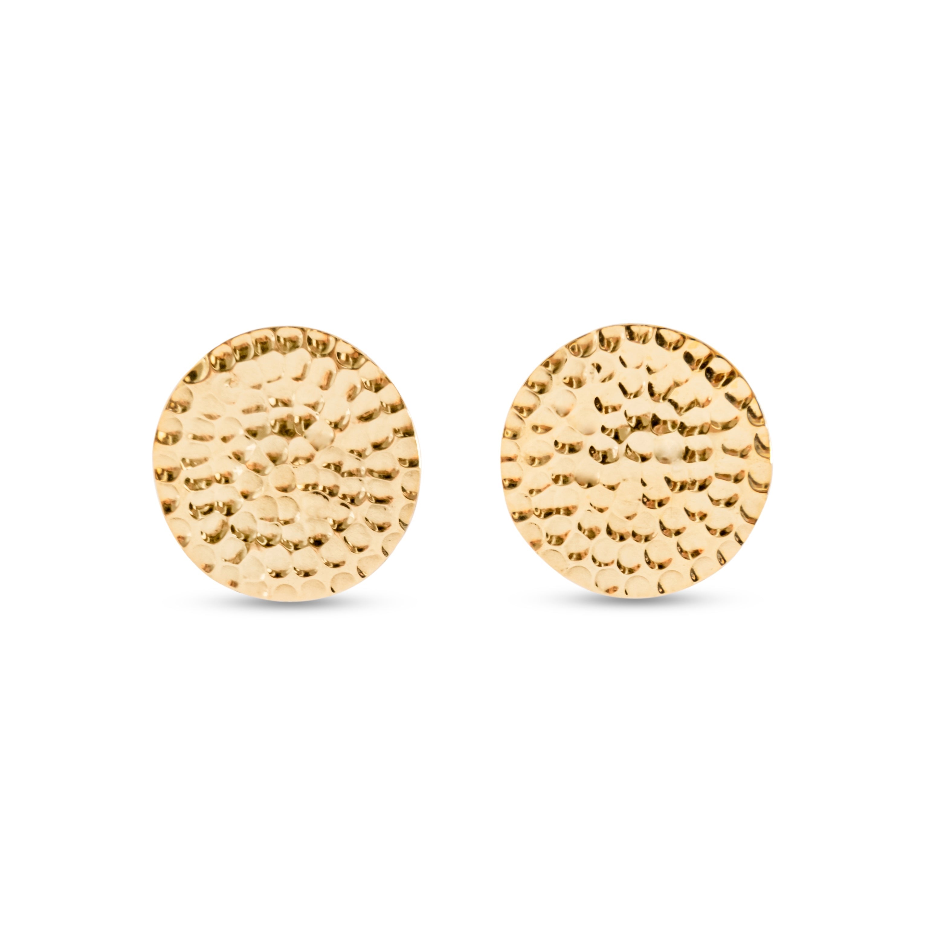 Hammered Big Circle Ohrstecker