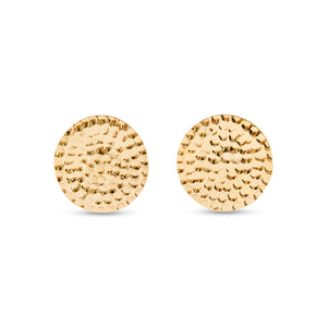 Hammered Big Circle Ohrstecker