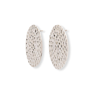 Hammered Big Circle Ohrstecker