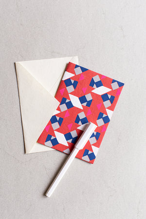 Grußkarte mit Umschlag, geometrisch