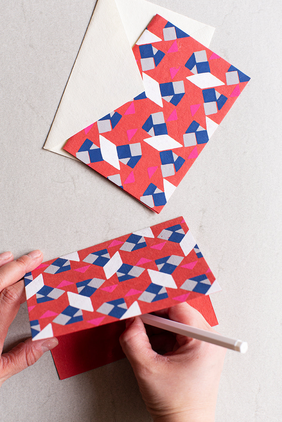 Grußkarte mit Umschlag, geometrisch
