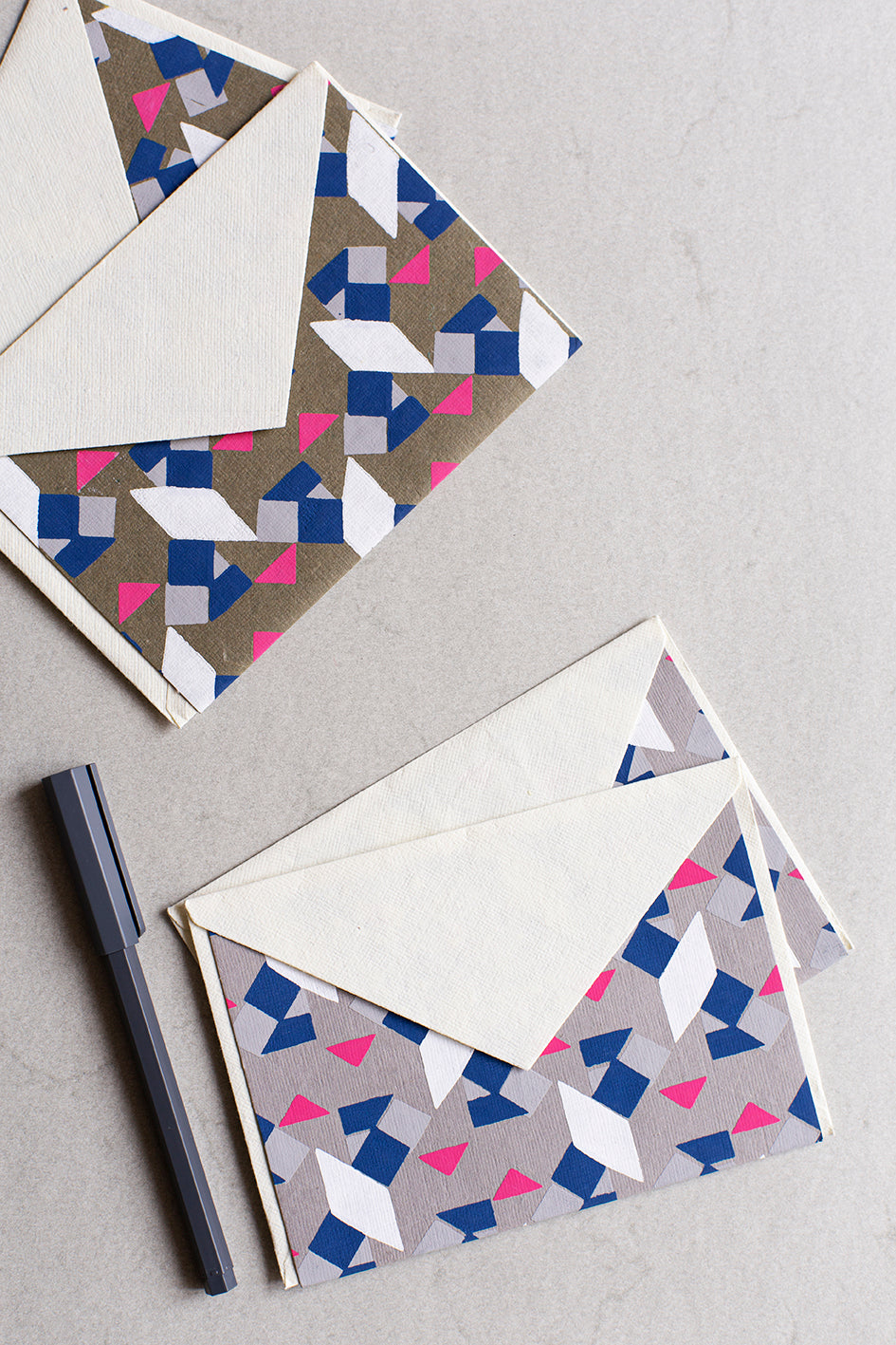 Grußkarte mit Umschlag, geometrisch