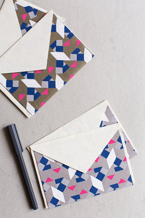 Grußkarte mit Umschlag, geometrisch