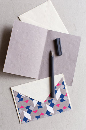 Grußkarte mit Umschlag, geometrisch