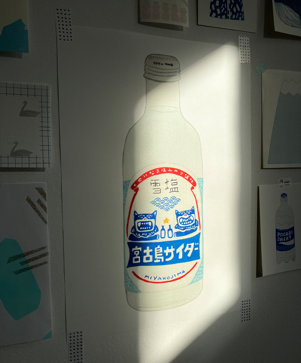 Illustrationen japanischer Alltagsgegeständer, A3