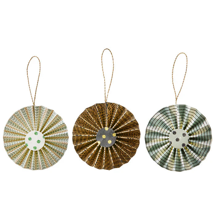 3er Set Weihnachtsrosetten