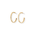 Hammered Thin Hoops Small