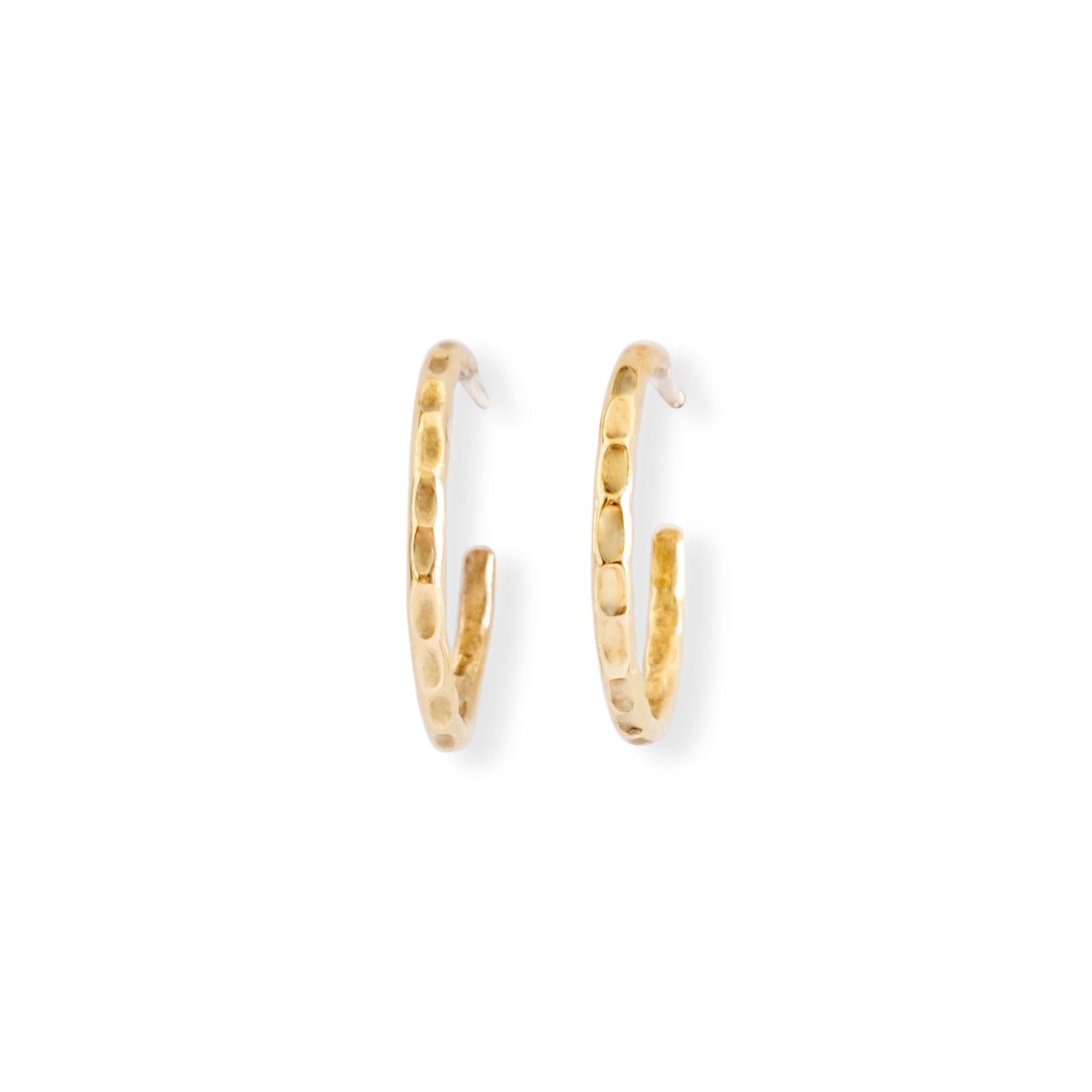 Hammered Thin Hoops Small