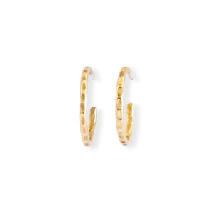 Hammered Thin Hoops Small