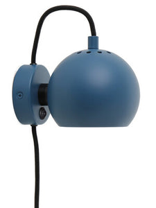 Wandlampe Ball neu, mit Stoffkabel