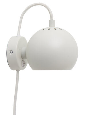 Wandlampe Ball neu, mit Stoffkabel