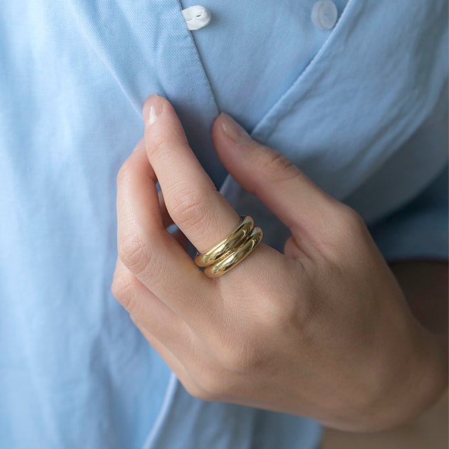 Double Tube Set Rings Double tubes Ring – ting-shop-berlin