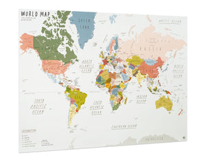 Weltkarte bunt